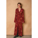 Harvest Mirage Ruffled Bell Sleeve Maxi Dress - The Elevated Hippie