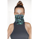 Extraction Green & Black Camo Blacklight Sexy Necksie Face Covering boho clothing, festival outfit, hippie style apparel | Elevated Hippie