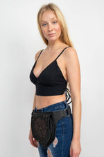 Applique Leather Belt Bag - The Elevated Hippie