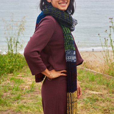 Long Color Block Scarf - The Elevated Hippie