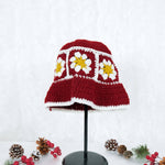 Crochet Flower Boho Hippie Bucket Hat - The Elevated Hippie