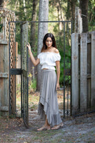 Bohemian Dipped Hem Skirt boho clothing, festival outfit, hippie style apparel | Elevated Hippie