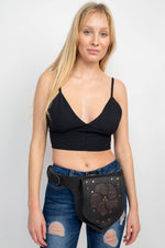 Applique Leather Belt Bag - The Elevated Hippie