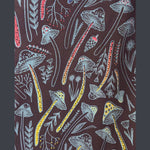 Cotton 5 Pocket Overalls with Multi Mushroom Print - The Elevated Hippie