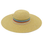 Multiple Stripes Wide Brim Straw Sun Hat boho clothing, festival outfit, hippie style apparel | Elevated Hippie