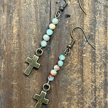 Kara Earrings Imperial Jasper - The Elevated Hippie