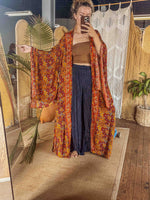 BOHO Silk Bell Sleeve Long Maxi Kimono Duster Cardigan - The Elevated Hippie