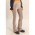 Striped Velour High-Rise Pants - The Elevated Hippie