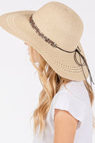 Evil Eye and Multi Design Band Wide Brim Straw Hat boho clothing, festival outfit, hippie style apparel | Elevated Hippie