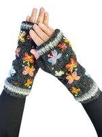 Boho Wool Fingerless Gloves - The Elevated Hippie
