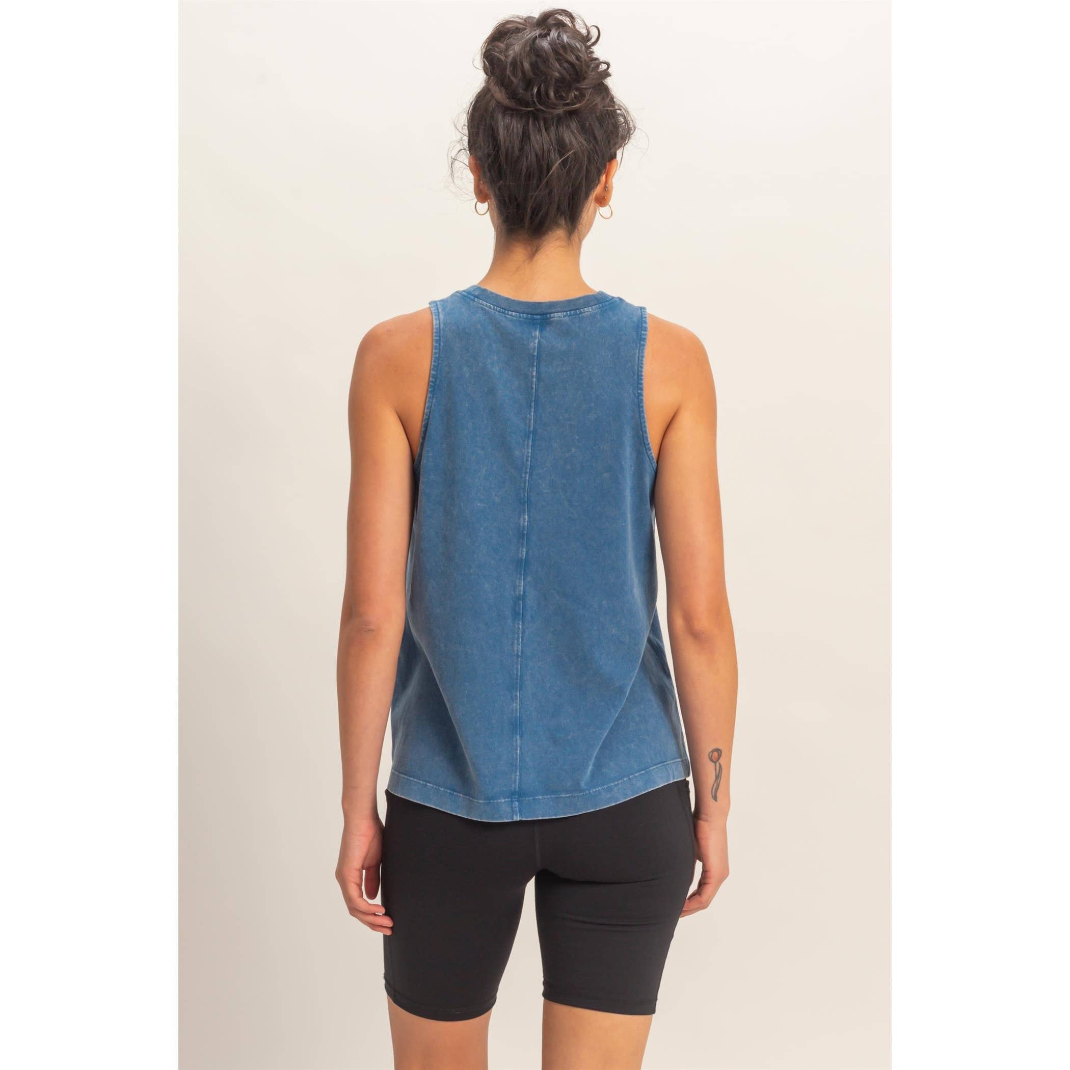 Mineral Washed Sleeveless Top boho clothing, festival outfit, hippie style apparel | Elevated Hippie