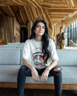 Comfortably Numb Off White Thrifted Graphic Tee - The Elevated Hippie