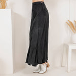 Boho Bias-Cut Skirt in Plaid Print & Stripe, Mixed Media  - The Elevated Hippie