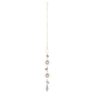 SUN WITH AMETHYST DOUBLE TRIANGLE CRYSTAL SUNCATCHER boho clothing, festival outfit, hippie style apparel | Elevated Hippie