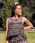 Shiva Mandala Tank Top boho clothing, festival outfit, hippie style apparel | Elevated Hippie