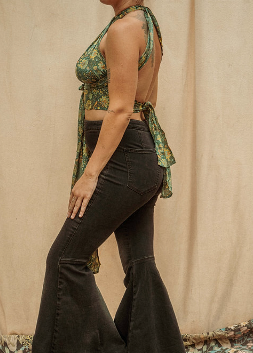 Multi-way Hippie Boho Wrap Halter Tie Top boho clothing, festival outfit, hippie style apparel | Elevated Hippie