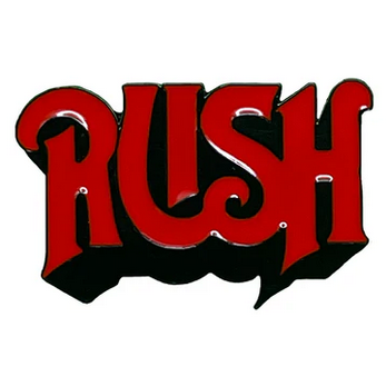 RUSH Logo Enamel Lapel Pin boho clothing, festival outfit, hippie style apparel | Elevated Hippie