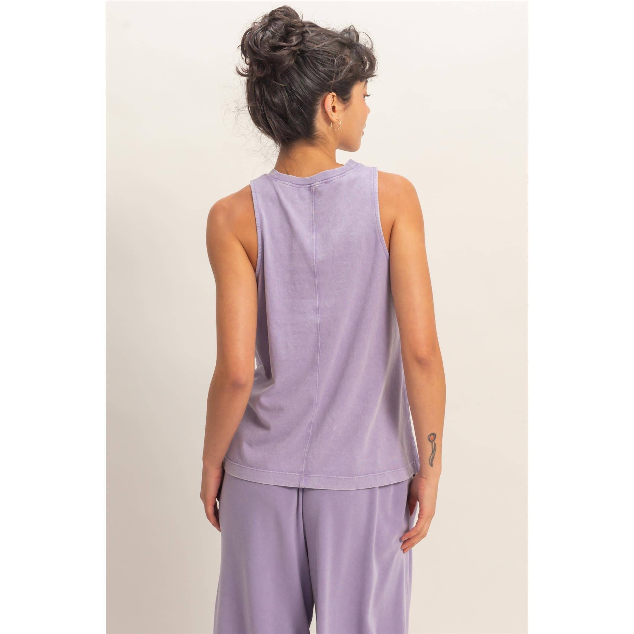 Mineral Washed Sleeveless Top boho clothing, festival outfit, hippie style apparel | Elevated Hippie
