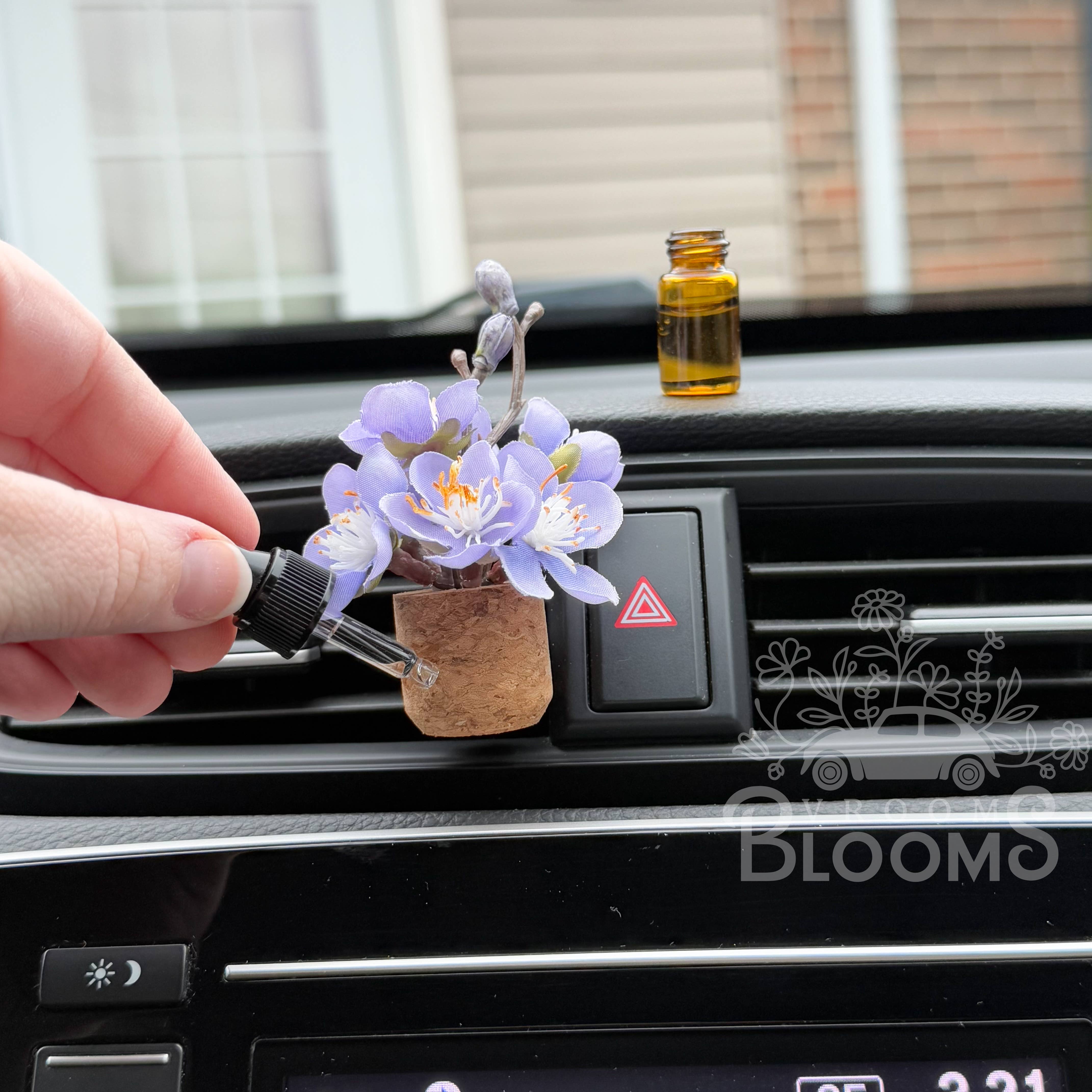 Purple Cherry Blossom Vent Clip Car Air Freshener (Reusable) - The Elevated Hippie