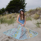 Hippie Boho Cotton Floral Patchwork Maxi Skirt with Pockets boho clothing, festival outfit, hippie style apparel | Elevated Hippie