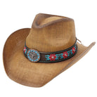 Rhinestone Flower Embroidered with Longhorn Cowboy Hat boho clothing, festival outfit, hippie style apparel | Elevated Hippie