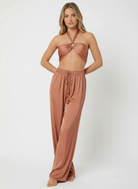 Pants,Top & Long kimono Set- Case in mixed Solid colors boho clothing, festival outfit, hippie style apparel | Elevated Hippie