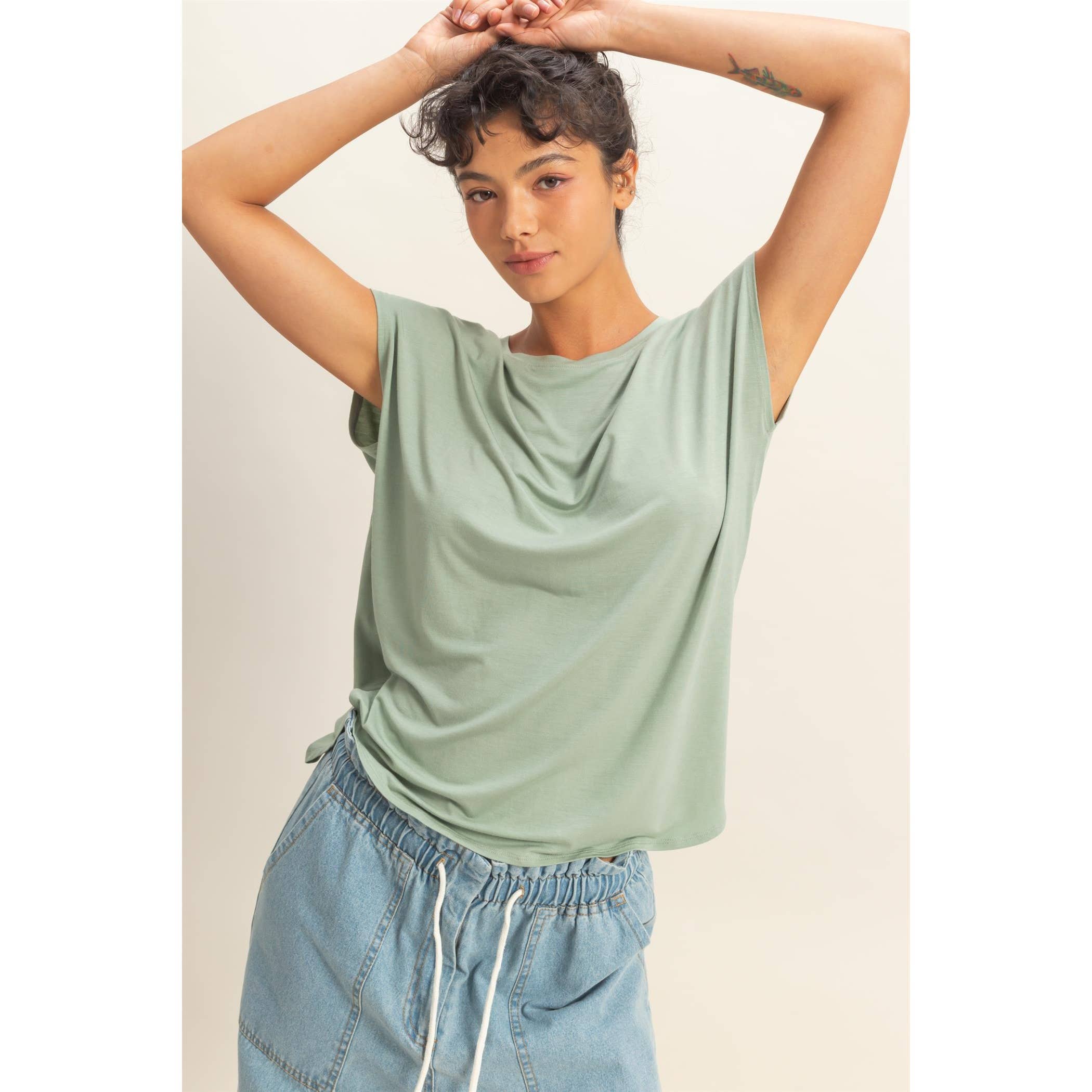Relaxed Dolman Short Sleeve  Round Neck Top boho clothing, festival outfit, hippie style apparel | Elevated Hippie