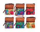 Small Embroidered Floral Leather Purse Passport Bag boho clothing, festival outfit, hippie style apparel | Elevated Hippie