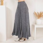Boho Bias-Cut Skirt in Plaid Print & Stripe, Mixed Media  - The Elevated Hippie