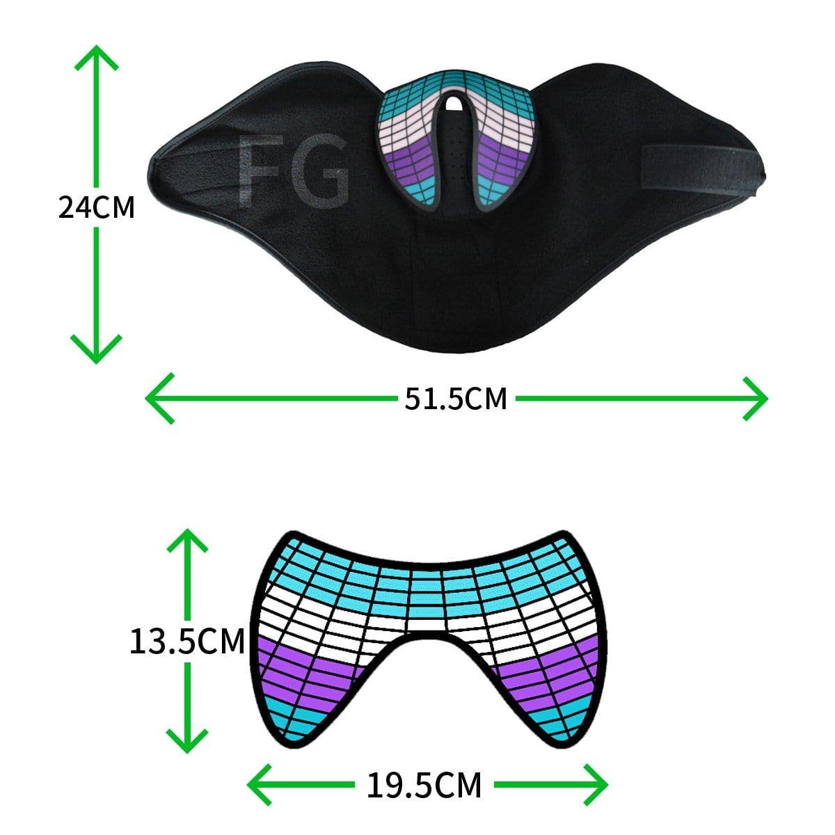 Mugsy Beatz LED Music Activate Face Masks boho clothing, festival outfit, hippie style apparel | Elevated Hippie