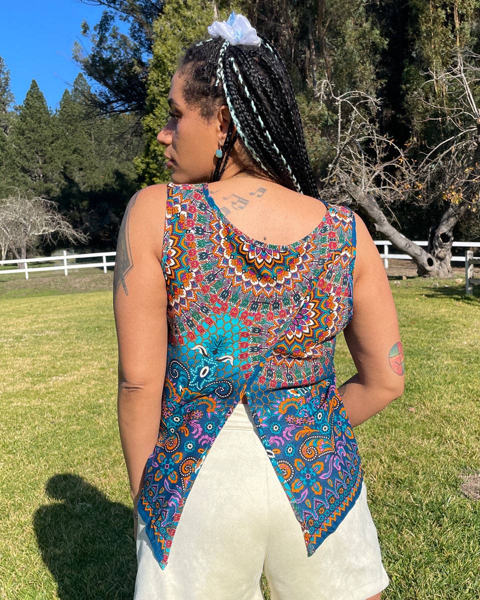 Shiva Mandala Tank Top boho clothing, festival outfit, hippie style apparel | Elevated Hippie