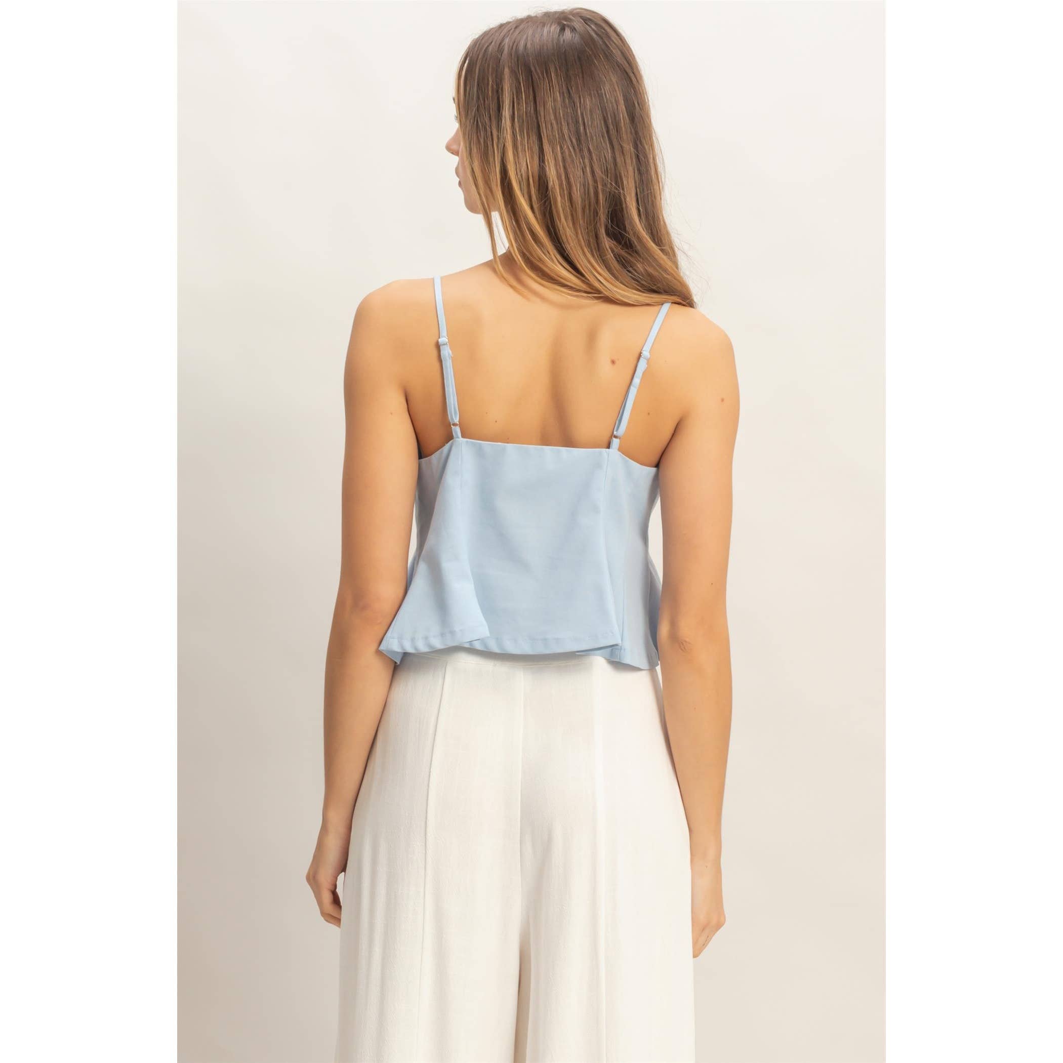 HYFVE Spaghetti Strap Peplum Top boho clothing, festival outfit, hippie style apparel | Elevated Hippie