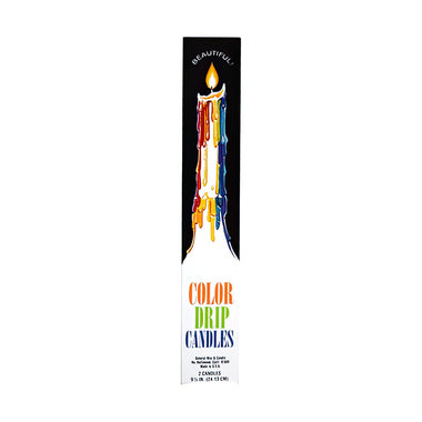 2 PACK BEAUTIFUL COLOR DRIP CANDLES - The Elevated Hippie