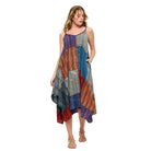 Gypsy Vintage Washed Patchwork Dress boho clothing, festival outfit, hippie style apparel | Elevated Hippie