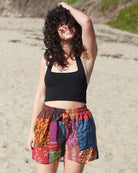 Patchwork Shorts boho clothing, festival outfit, hippie style apparel | Elevated Hippie