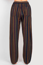 Stripe Comfy Lounge Pant with Elastic Waist - The Elevated Hippie