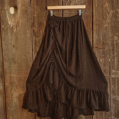 Boho Cinch Ruffle Skirt Organic Cotton Bamboo, Bohemian  - The Elevated Hippie