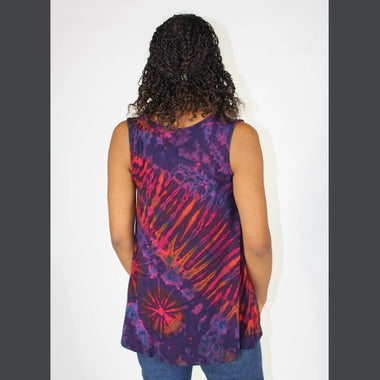 Rayon Spandex Tie Dye Long Flow Top Boho Hippie - The Elevated Hippie
