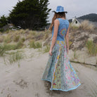 Hippie Boho Cotton Floral Patchwork Maxi Skirt with Pockets boho clothing, festival outfit, hippie style apparel | Elevated Hippie