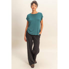 Relaxed Dolman Short Sleeve  Round Neck Top boho clothing, festival outfit, hippie style apparel | Elevated Hippie
