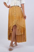 Bohemian Dipped Hem Skirt boho clothing, festival outfit, hippie style apparel | Elevated Hippie