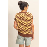 Geometric Pattern Sweater Vest - The Elevated Hippie