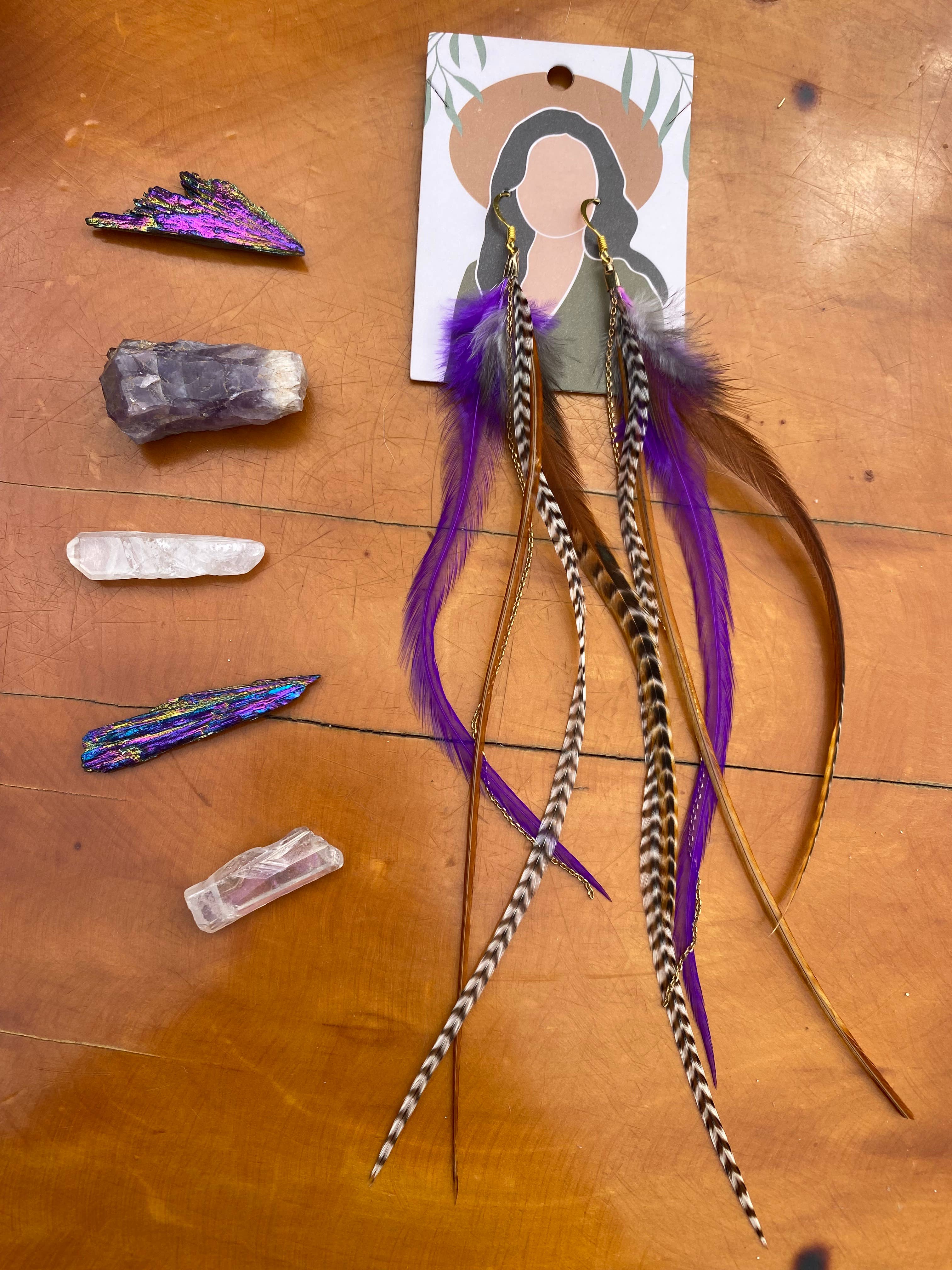 Free-Spirit Feather earrings  boho clothing, festival outfit, hippie style apparel | Elevated Hippie