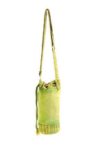 Cotton Crossbody Bottle Water Bag , Olive Green - The Elevated Hippie