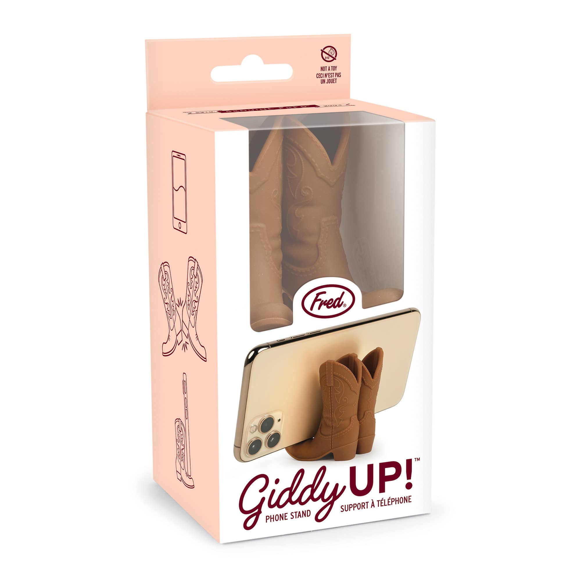 Fred & Friends Giddy Up Cowboy Boot Phone Stand boho clothing, festival outfit, hippie style apparel | Elevated Hippie