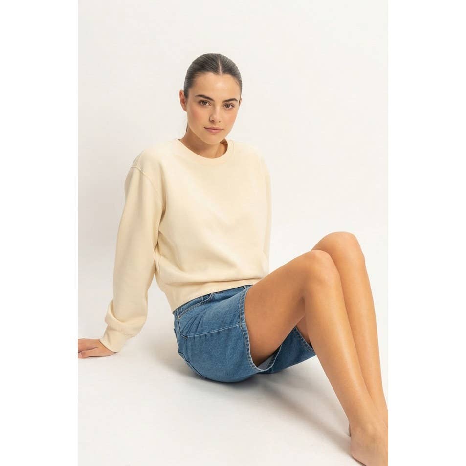 Relaxed Long Sleeve Sweatshirt boho clothing, festival outfit, hippie style apparel | Elevated Hippie