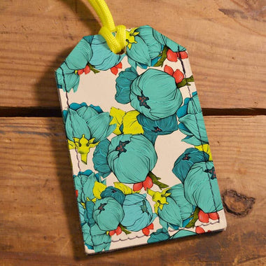 Poppies - Leather Luggage Tag - The Elevated Hippie