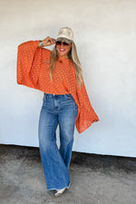 PREORDER- FALL COLORS FREE SPIRIT BELL SLEEVE TOP - The Elevated Hippie