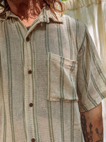 Men's Surfer Mesh Boho Cotton Button Up Tee Boho Men's Shirt - The Elevated Hippie