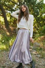 Solid Satin Skirt - The Elevated Hippie